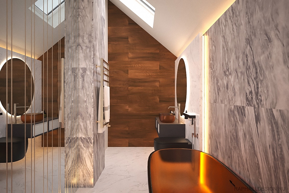красивый дизайн интерьера в ванной фото