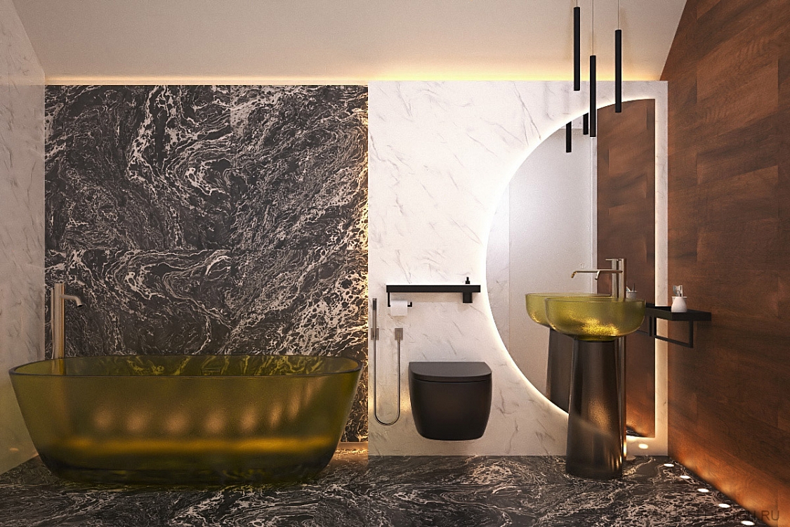 современный дизайн интерьера ванной фото