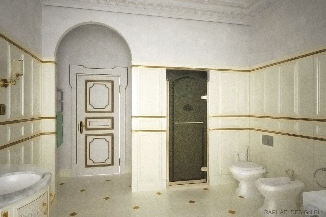 белая ванная классический дизайн фото