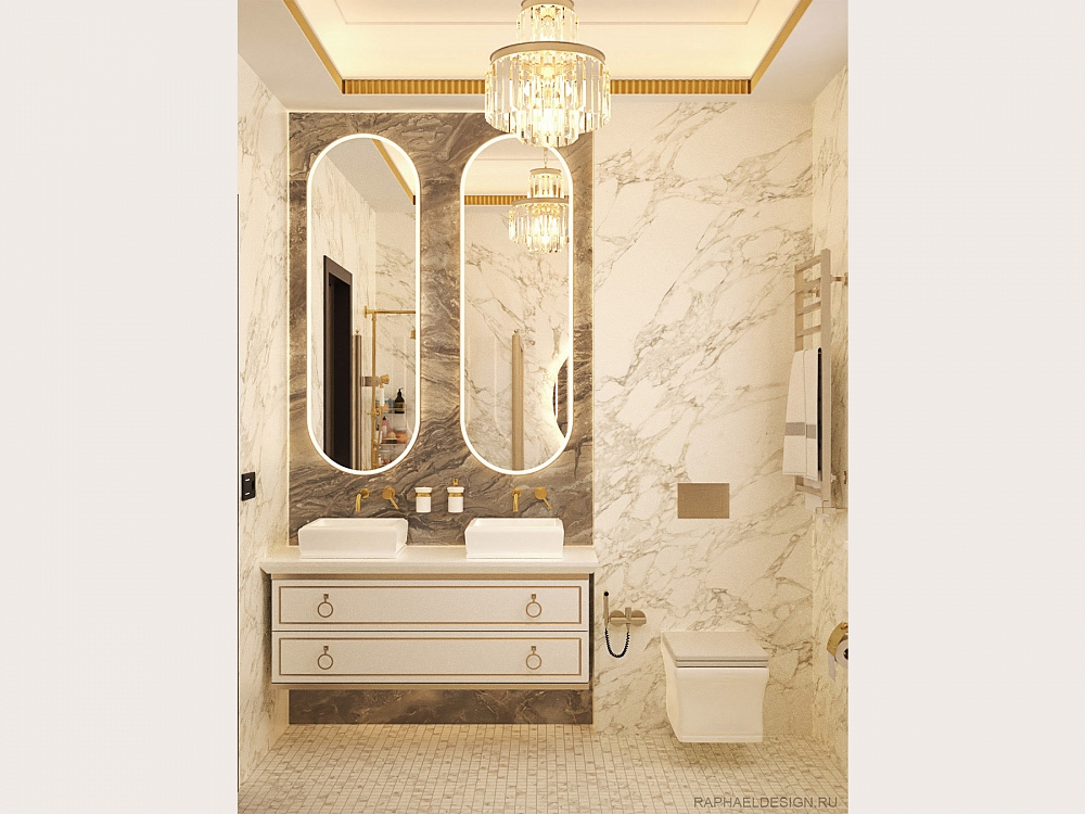 дизайн интерьера ванной в светлых тонах современный стиль фото