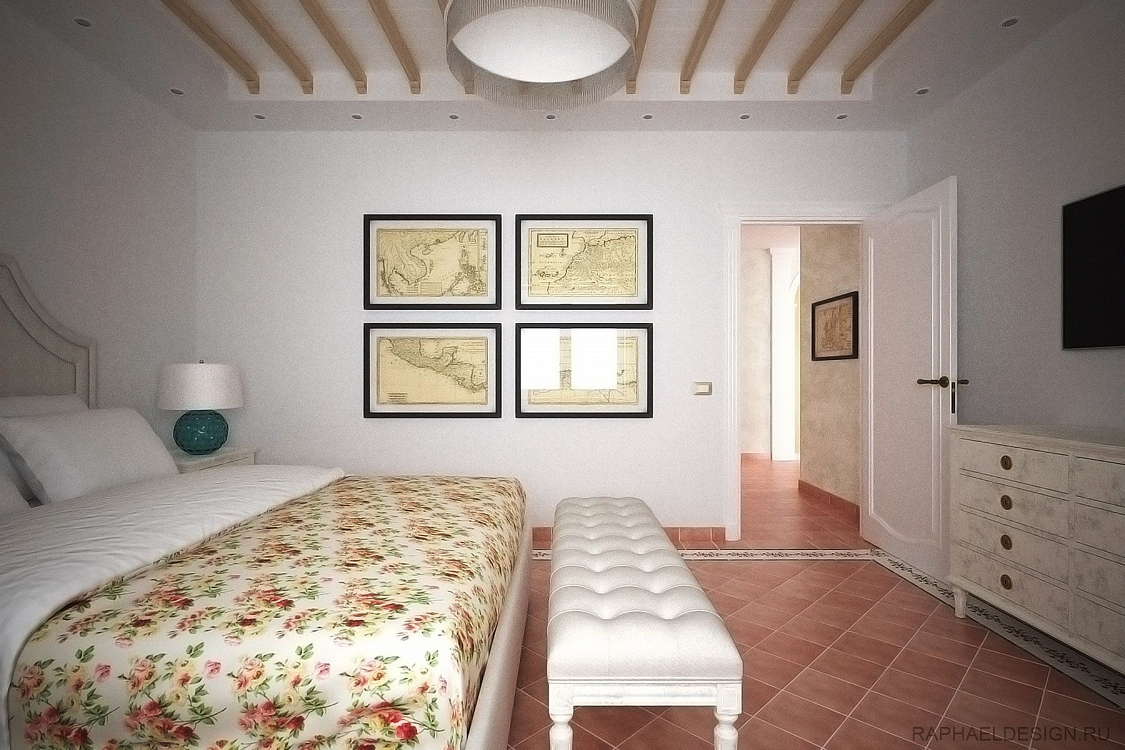 дизайн интерьера спальни в средиземноморском стиле фото