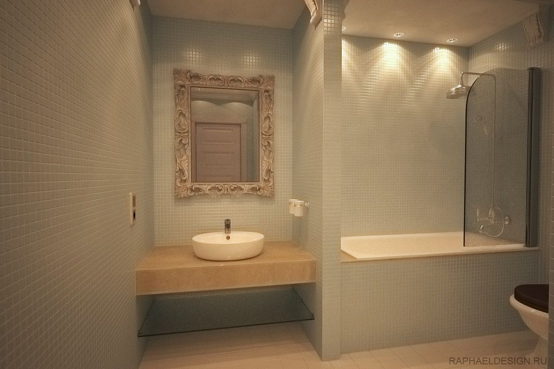 интерьер маленькой ванной в доме фото