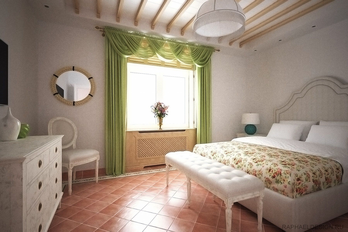 интерьер спальни в средиземноморском стиле фото
