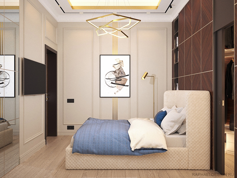 светлая спальня интерьер в современном стиле фото