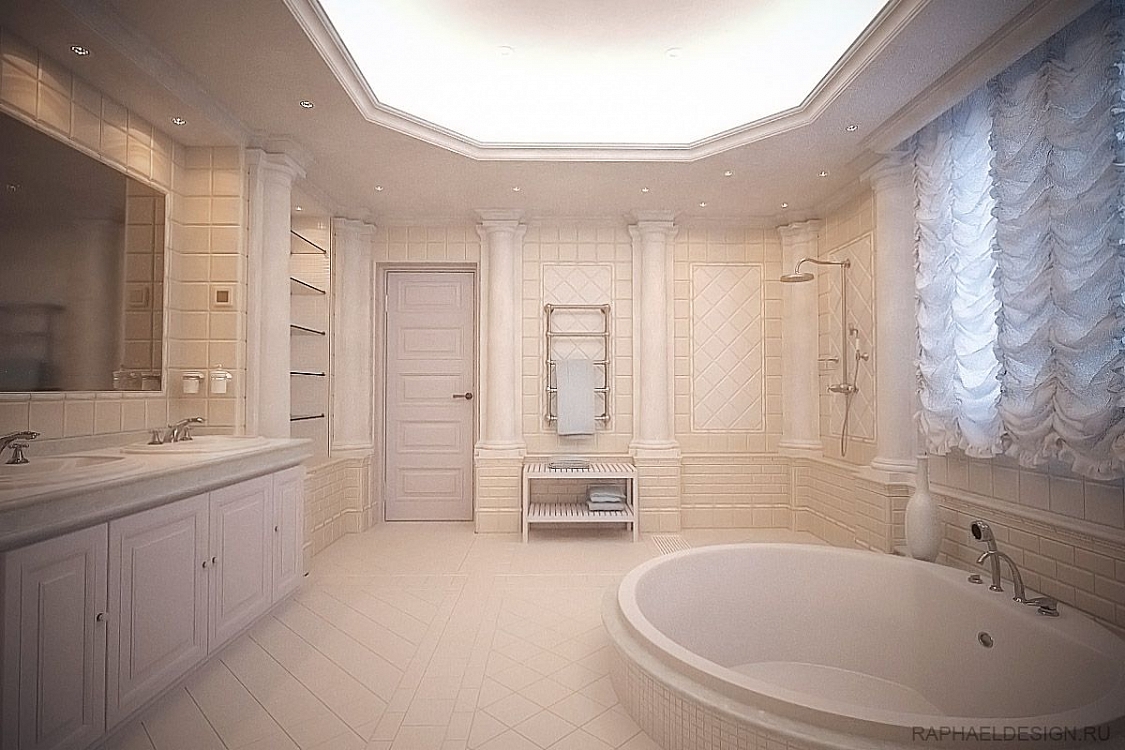 белая ванная дизайн интерьера фото