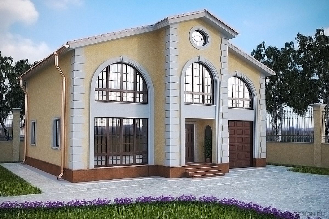 дизайн фасада дома в итальянском стиле