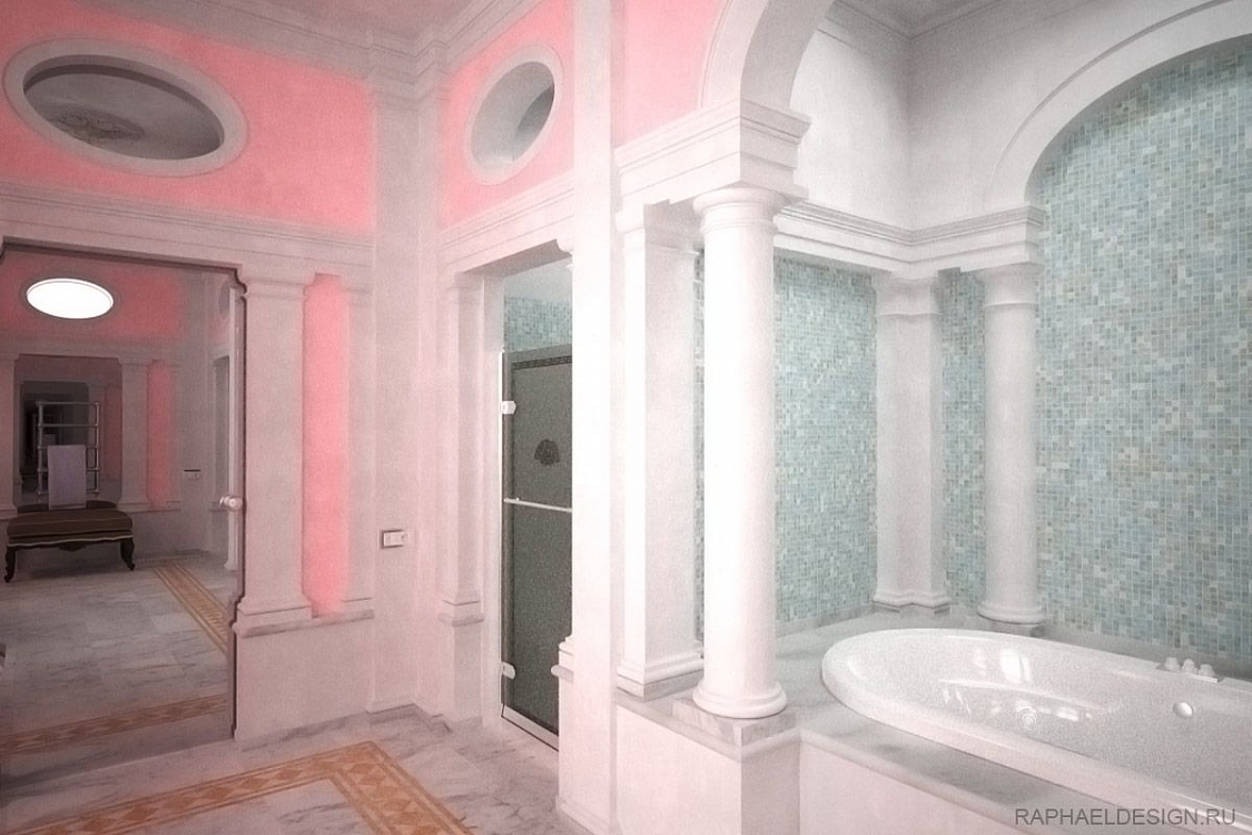 дизайн интерьера ванной в венецианском стиле