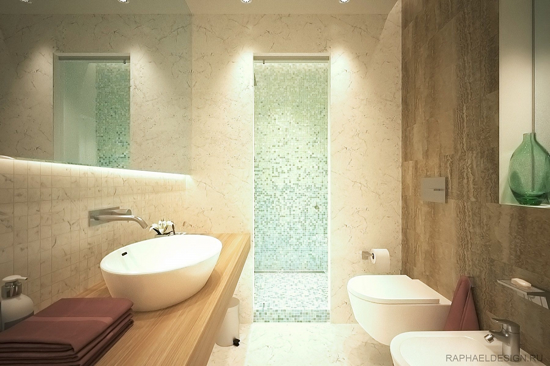 красивый дизайн маленькой ванной комнаты фото